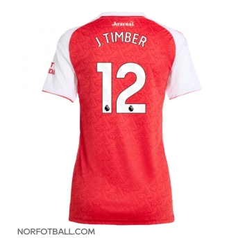 Billige Fotballdrakt Arsenal Jurrien Timber #12 Replika Hjemmedrakt Dame 2025-26 Kortermet
